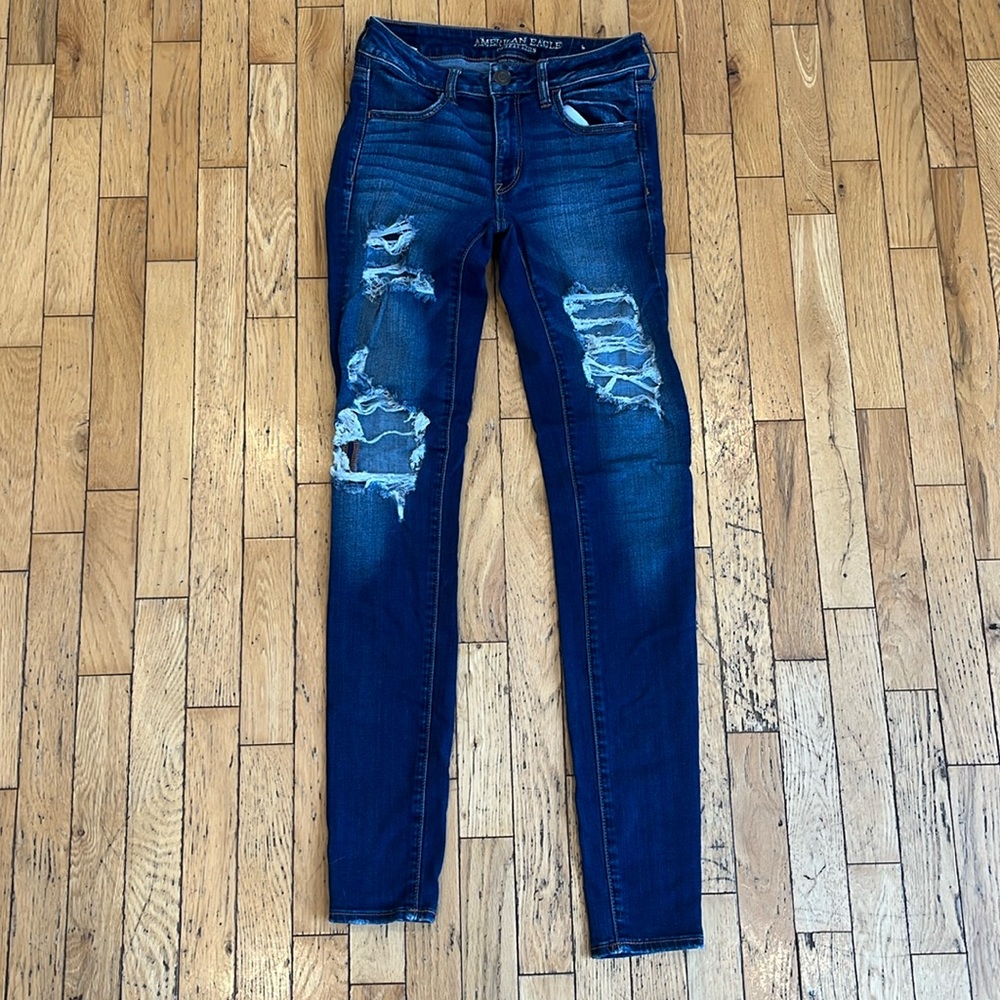 AMERICAN EAGLE Super Stretch Jegging. Size: 6 x-long. EUC.